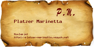 Platzer Marinetta névjegykártya